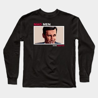 Don Draper Smoking Face Long Sleeve T-Shirt